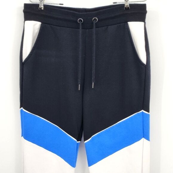 Ivy Park Tri Colorblock Tailored Joggers Sweatpants Women Small Black Blue White - Picture 3 of 13